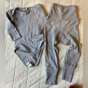 Cosilana baby onesie set 0-4 months 🌫️ wool & cotton